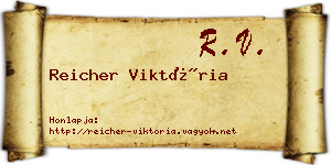 Reicher Viktória névjegykártya